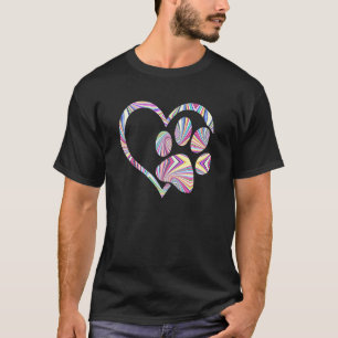 Camiseta Perro Cute Paw Prin Psychedelic Tie Dye Pup Maltés