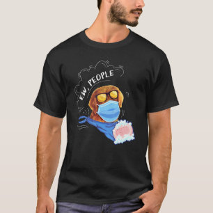 Camiseta Perro Cutto Ojo Gente Usando Una Mascara De Fachad