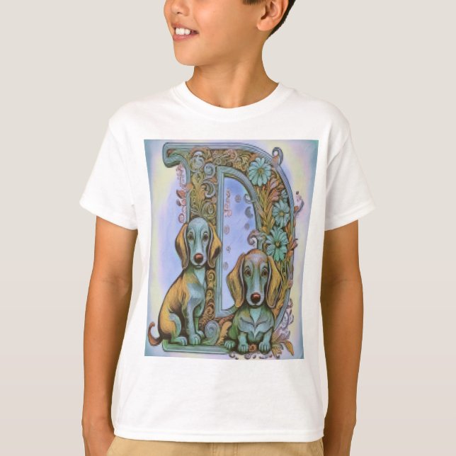 Camiseta Perro D, Alfabet (Anverso)