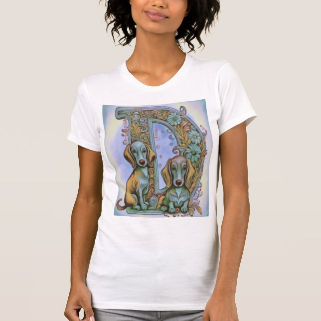 Camiseta Perro D, Alfabet (Anverso)