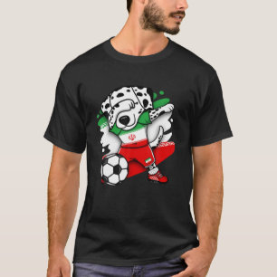 Camiseta Perro Dabbing Dalmatian Hinchas de Fútbol Irán Pie