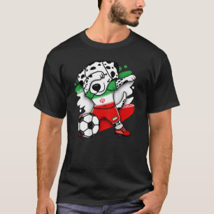 Camiseta Perro Dabbing Dalmatian Hinchas de Fútbol Irán Pie