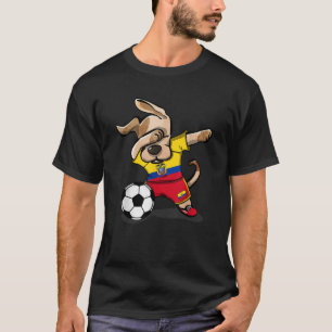 Camiseta Perro Dabbing Fútbol Ecuador Bandera Ecuatoriana F