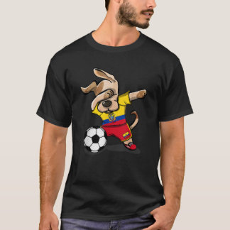 Camiseta Perro Dabbing Fútbol Ecuador Bandera Ecuatoriana F