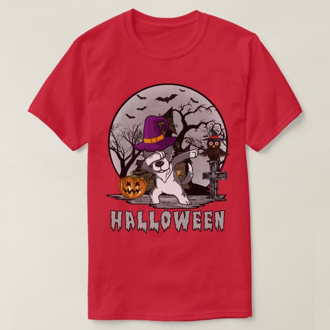 Camiseta Perro Dabbing Halloween Frontera Collie Dab Gorra  (Diseño del anverso)
