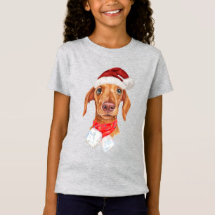 Camiseta Perro Dachshund crema Navidad vacaciones