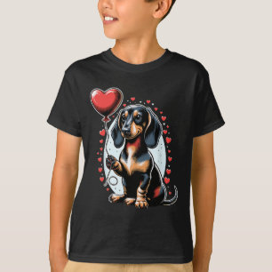 Camiseta Perro Dachshund Día de San Valentín Dueño de perro