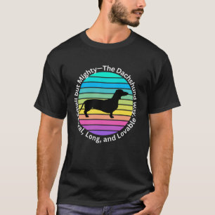 Camiseta Perro Dachshund, leal, largo, adorable