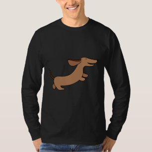 Camiseta Perro Dachshund Sausage en ejecución Ilustrado