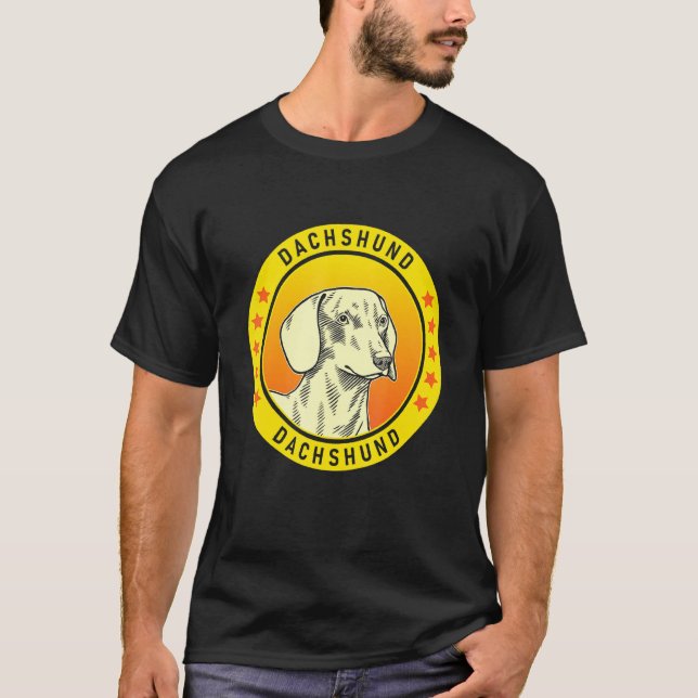 Camiseta Perro Dachshund suave (Anverso)