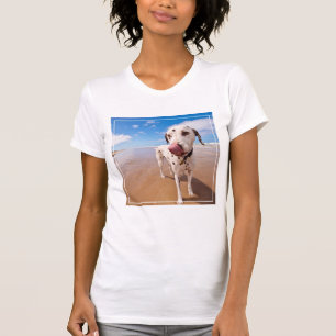 Camiseta Perro dálmata en la playa