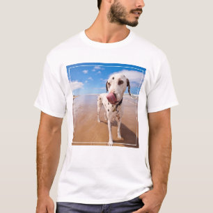 Camiseta Perro dálmata en la playa