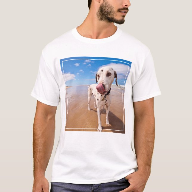 Camiseta Perro dálmata en la playa (Anverso)