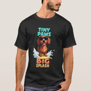 Camiseta Perro dálmata genial surfando perro