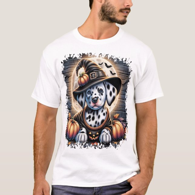 Camiseta Perro Dálmata Halloween (Anverso)