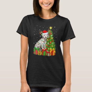 Camiseta Perro dálmata iluminando el árbol de navidad de Sa
