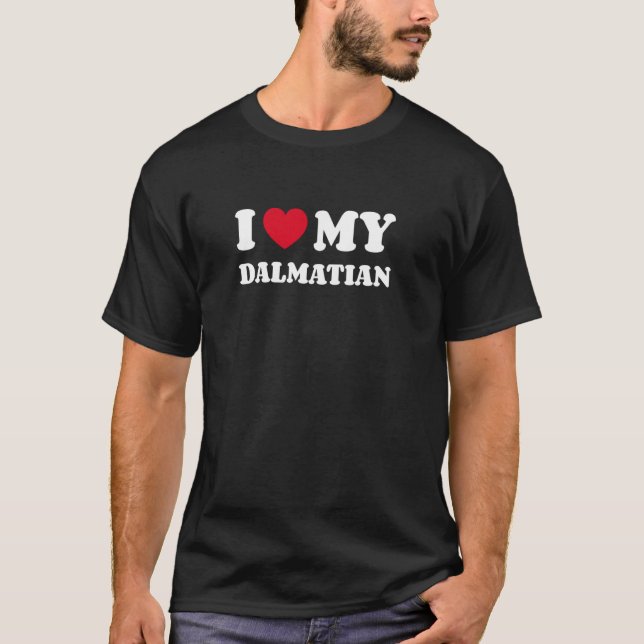 Camiseta Perro Dálmata Me encanta mi dálmata (Anverso)