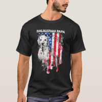 Perro dálmata papá, bandera de Estados Unidos, fel