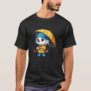Camiseta Perro Dalmatian Paraguas Abrigo Divertido Lluvia