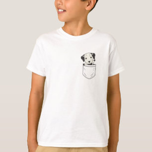 Camiseta Perro Dalmatian Retriver Cute Dogs Bolsillo de sen