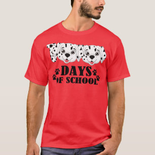 Camiseta Perro Dalmatiano 100 Días De Escuela Té De Perro D