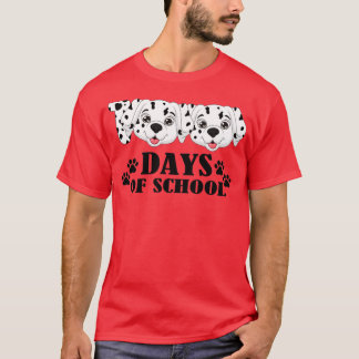 Camiseta Perro Dalmatiano 100 Días De Escuela Té De Perro D