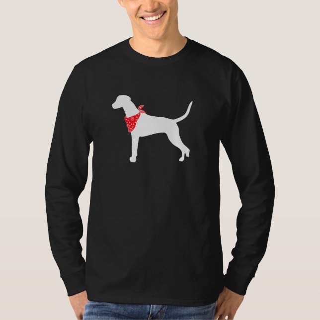Camiseta Perro dalmatiano con bandana roja (Anverso)