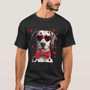 Camiseta Perro Dalmatiano Corazones gafas de sol Ventilador