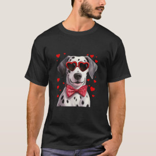 Camiseta Perro Dalmatiano Corazones gafas de sol Ventilador