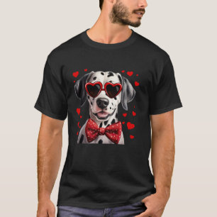 Camiseta Perro Dalmatiano Corazones gafas de sol Ventilador