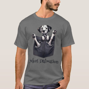 Camiseta Perro Dalmatiano En Un Bolsillo