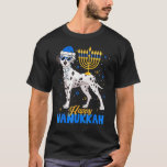 Camiseta Perro Dalmatiano judío Menorah Feliz Hanukkah Chan<br><div class="desc">Perro Dalmatiano judío Menorah Feliz Hanukkah Chanukah.</div>