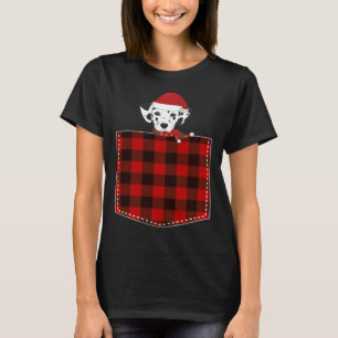 Camiseta Perro Dalmatiano vestido de rojo en familia de búf