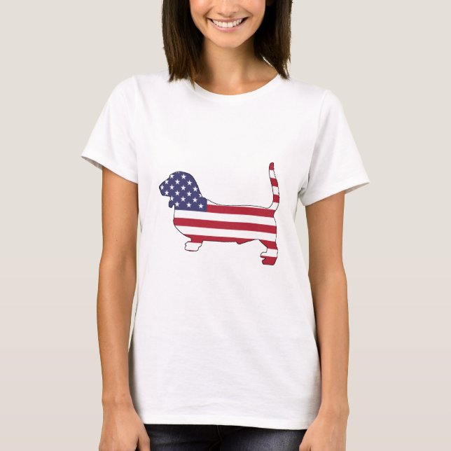 Camiseta Perro de afloramiento "bandera americana " (Anverso)