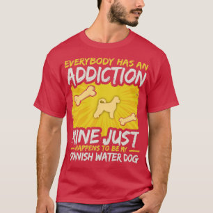 Camiseta Perro de Agua Español Divertida Addicción de Perro