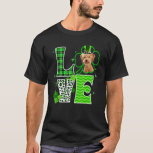 Camiseta Perro de agua mestizo trébol C Día de San Patricio