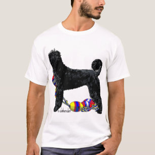 Camiseta Perro de Agua Portugués de pie con línea de flotac