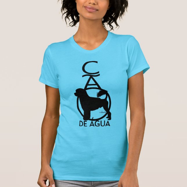 Camiseta Perro de agua portugués que coloca a Cao de Agua (Anverso)