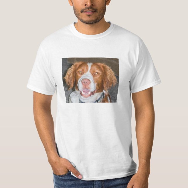 Camiseta PERRO DE AGUAS de BRETAÑA, buen muchacho, padre, (Anverso)