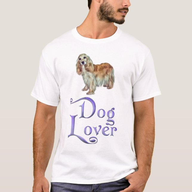 Camiseta Perro de aguas del amante-cocker del perro (Anverso)