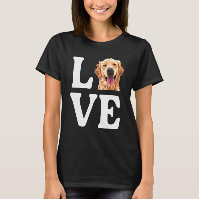 Camiseta Perro de Amor Golden Retriever (Anverso)