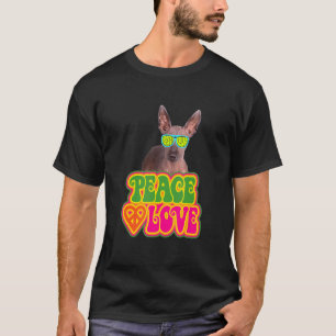 Camiseta Perro de amor por la paz Xoloitzcuintli