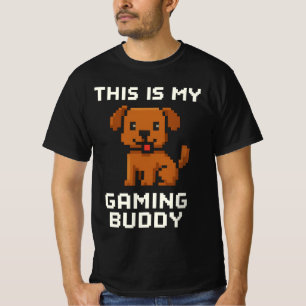 Camiseta Perro de Arte Pixel Retro – “Este Es Mi Compañero 