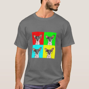 Camiseta Perro de arte pop Chihuahua W Glass