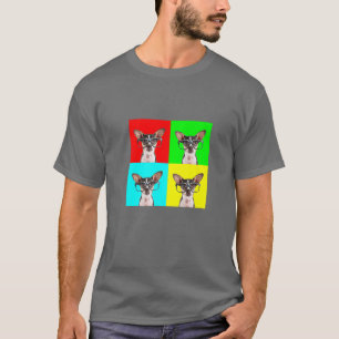 Camiseta Perro de arte pop Chihuahua W Glass