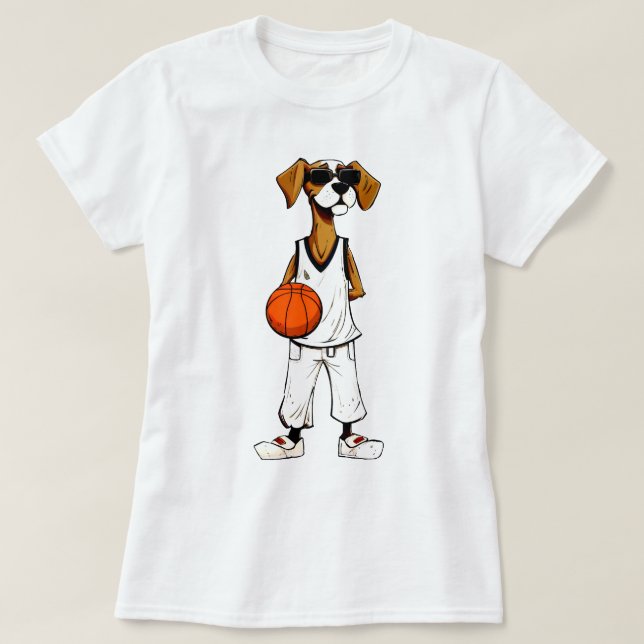 Camiseta Perro de Baloncesto (Diseño del anverso)
