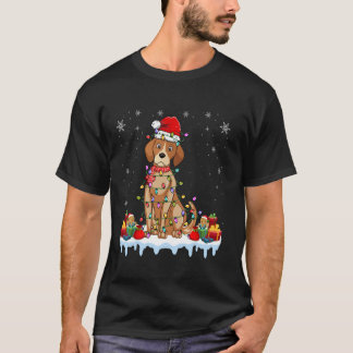 Camiseta Perro de Basenji usando Santa Hat Basenji Perro Lo