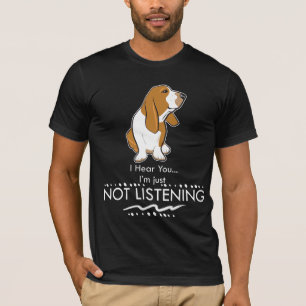 Camiseta Perro de Basset Hound - oiga que usted yo apenas