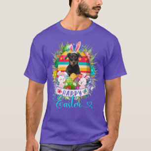Camiseta Perro de belleza en conejos de mimbre de Pascua Fe