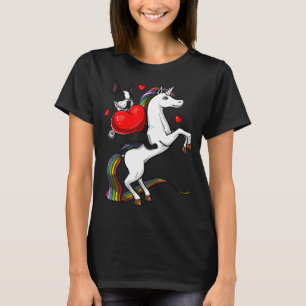 Camiseta Perro de Boston montando Día de San Valentín de 